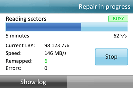 HDD Bad Sector Repair in progress