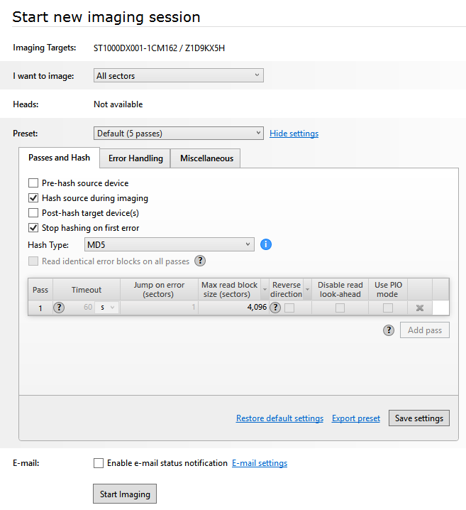 Stop hashing on read error