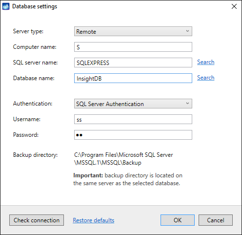 Network database Atola Insight Forensic