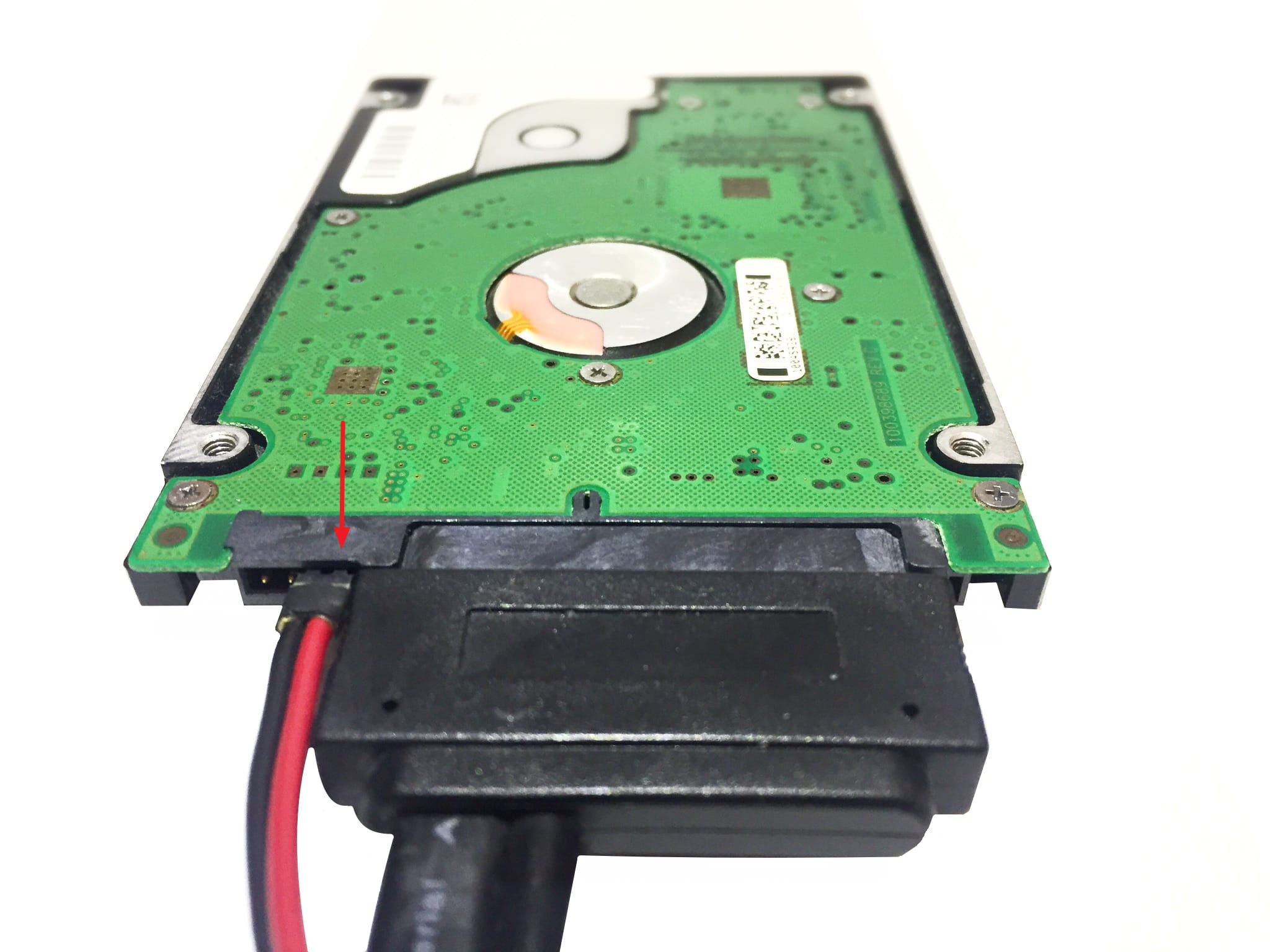 Connect the 2-mm RX-TX end of the serial cable