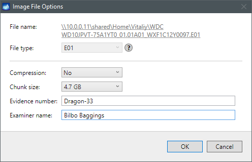 E01 segmented images
