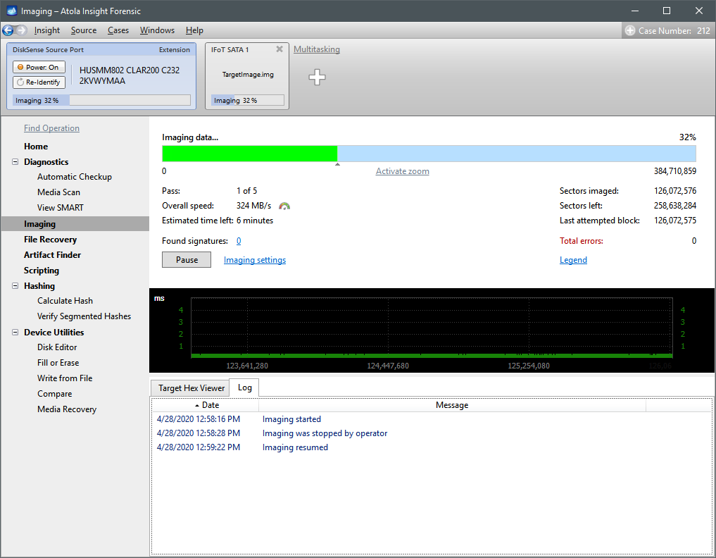 SAS drive imaging. 520 bytes