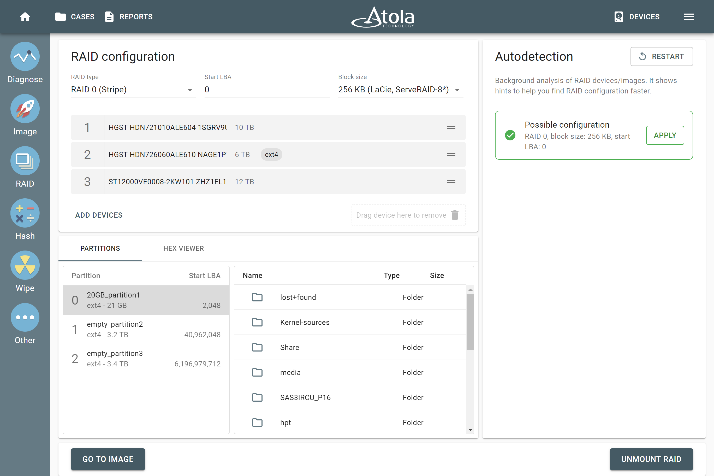 Finding the suitable RAID configuration