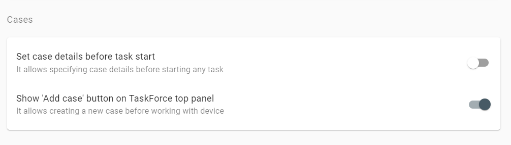 Add case setting