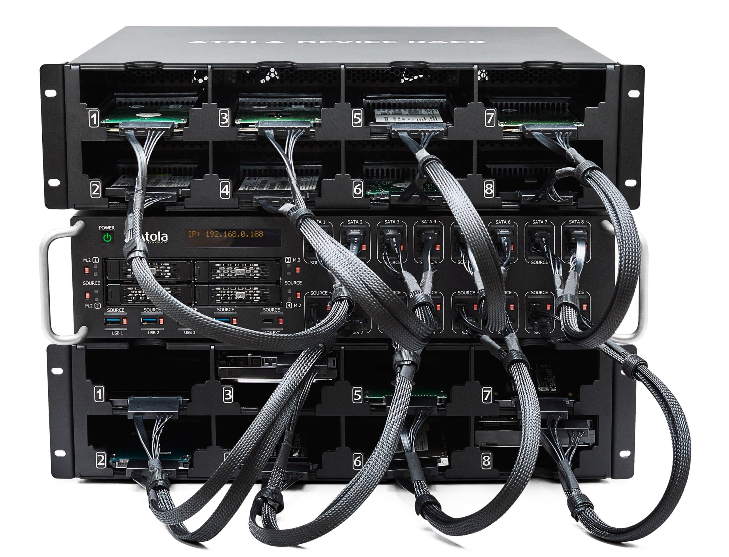 Atola TaskForce 2 and two Device Racks