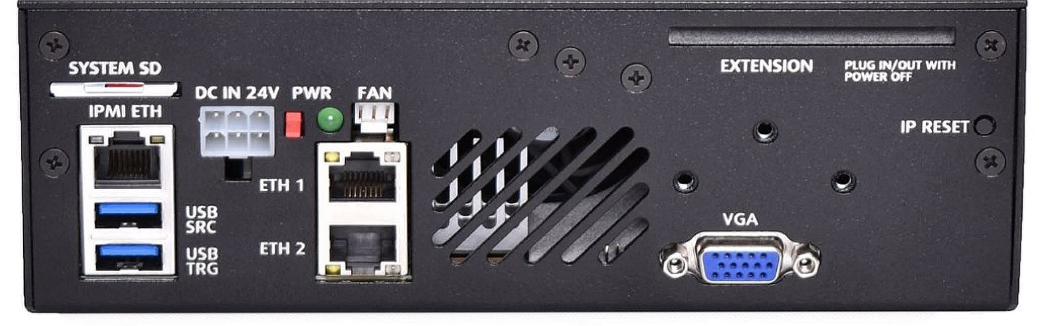 Two 10-Gigabit Ethernet ports on the back panel of DiskSense 2