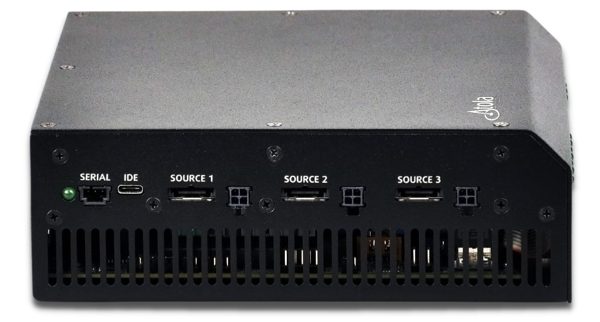 Three ports of the DiskSense 2 hardware unit
